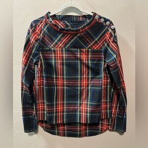 JCrew Long Sleeve Plaid Blouse